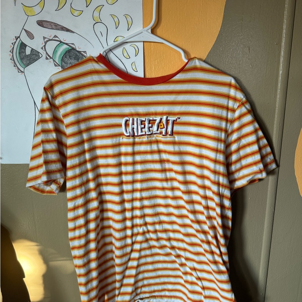 Cheeat Orange and White Striped Women's Tee